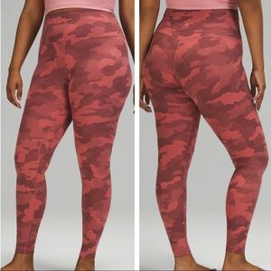 LULULEMON NWT ALIGN HIGH RISE PANT 28” LEGGING HERITAGE 365 CAMO BRIER ROSE MULT
